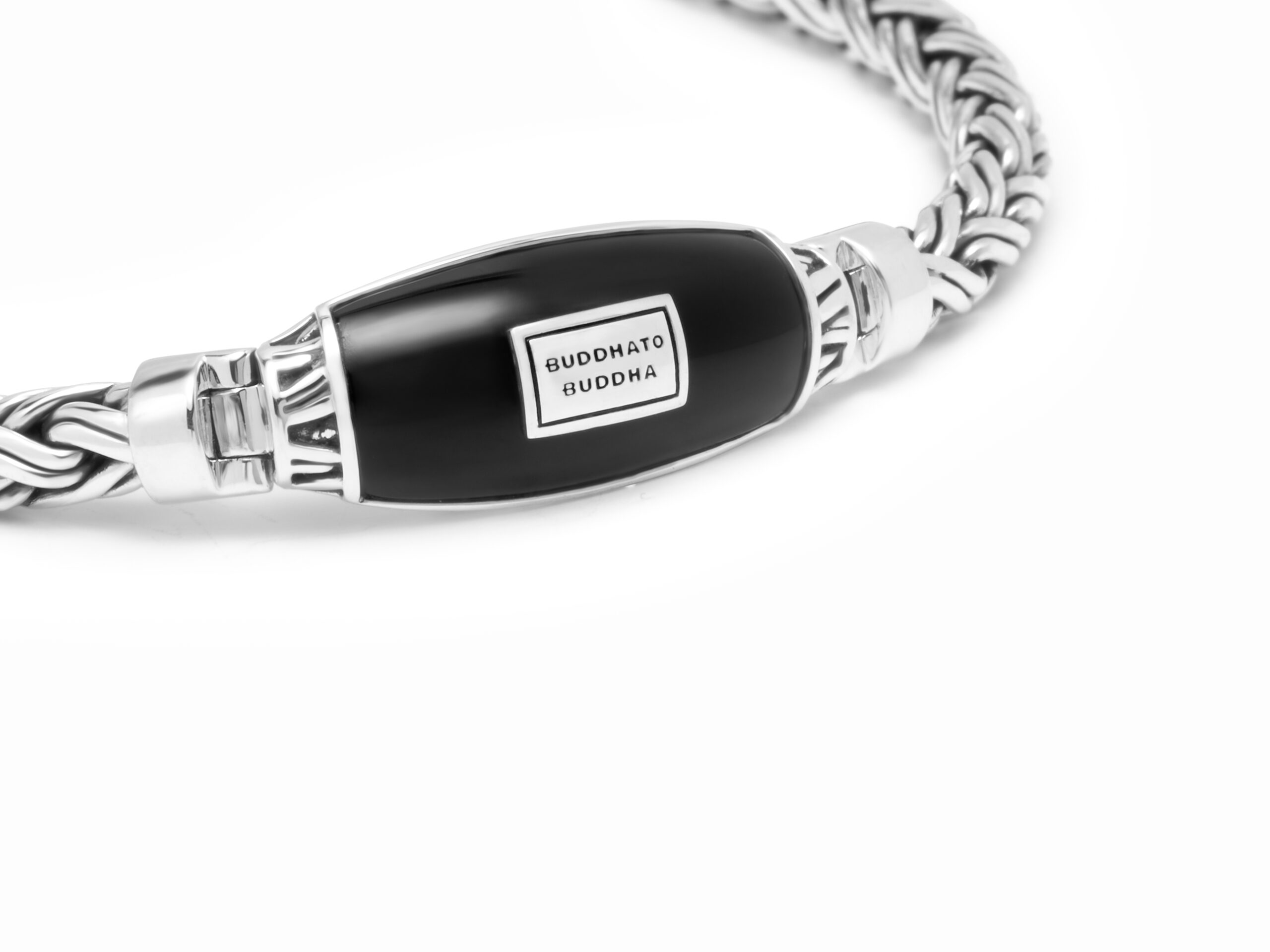 J171 D-Buddha to Buddha armband Katja XS black onyx zilver - Afbeelding 3