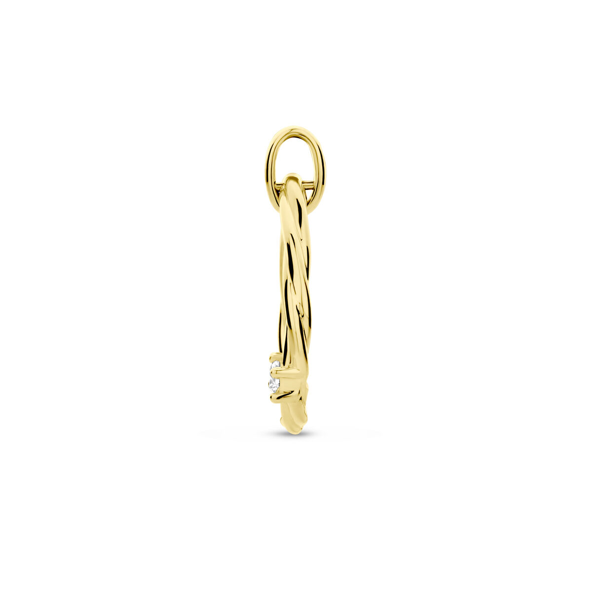 Geelgouden hanger met diamant 0.05ct h SI - Afbeelding 3
