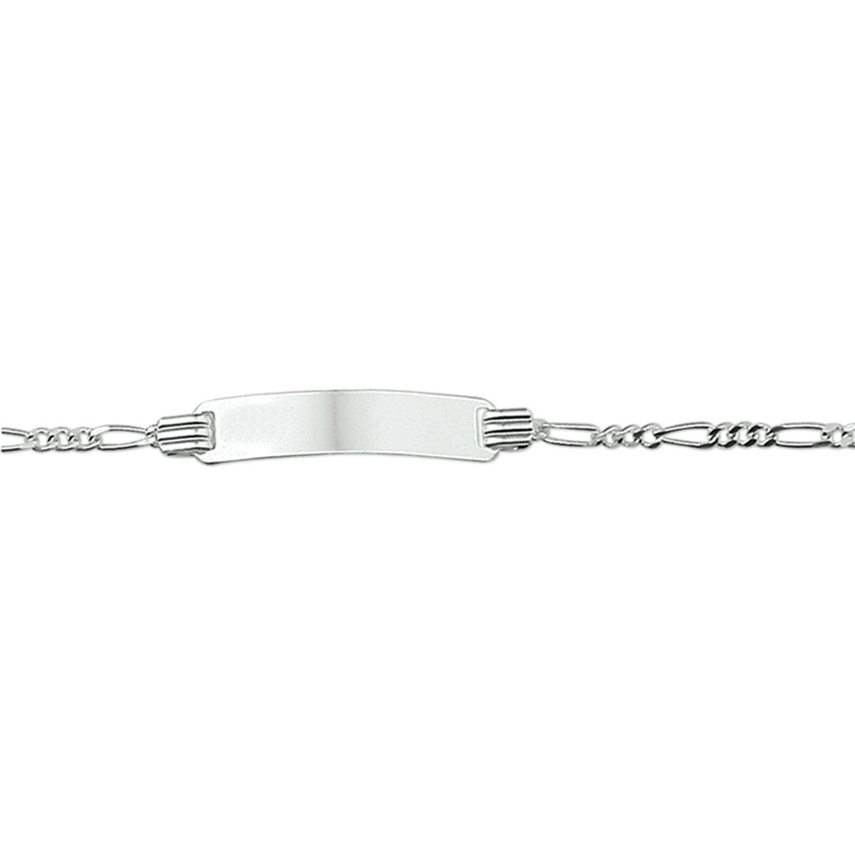 Zilveren plaatarmband 13-15cm