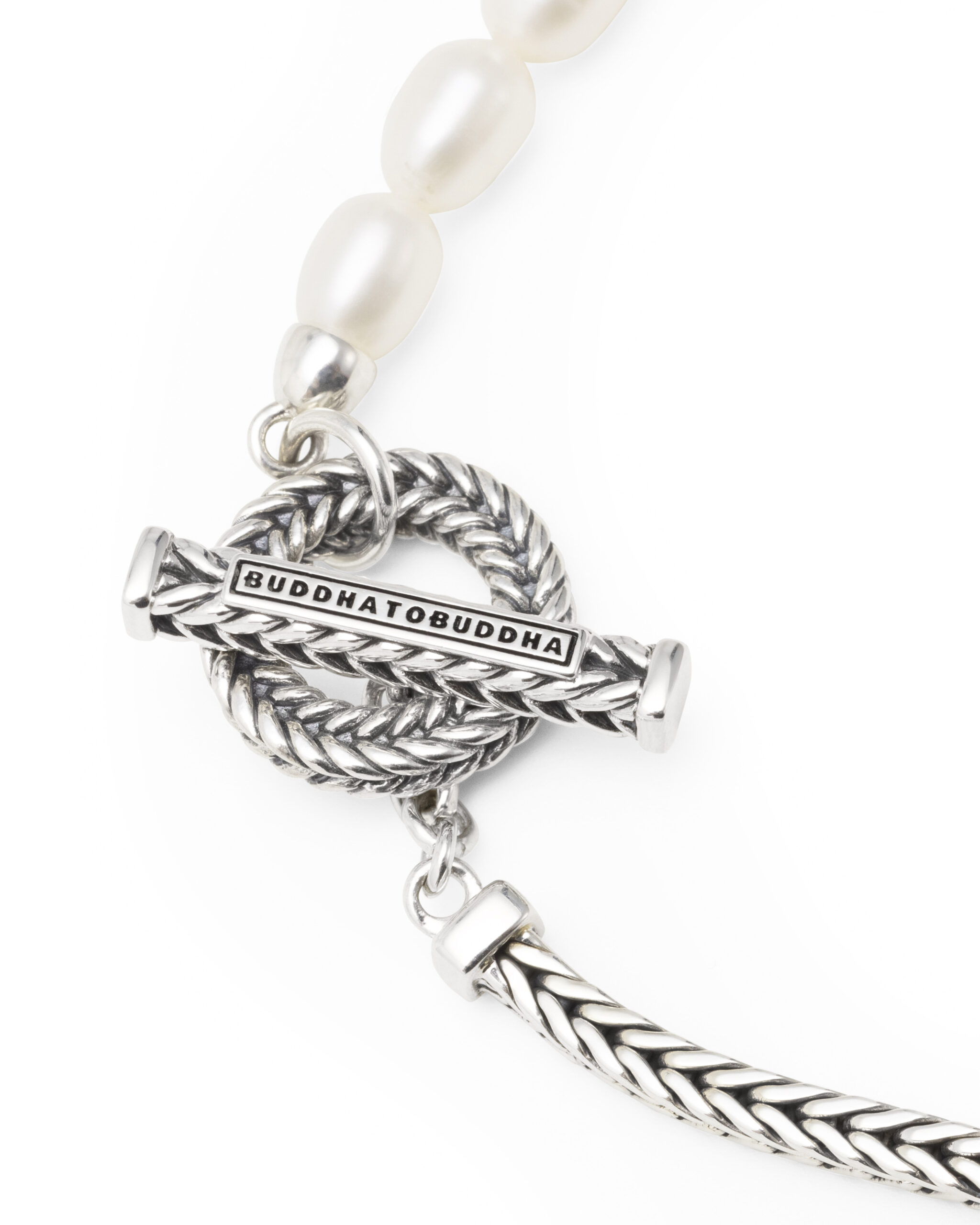 713 45cm Buddha to Buddha Barbara Pearl Necklace Silver - Afbeelding 3