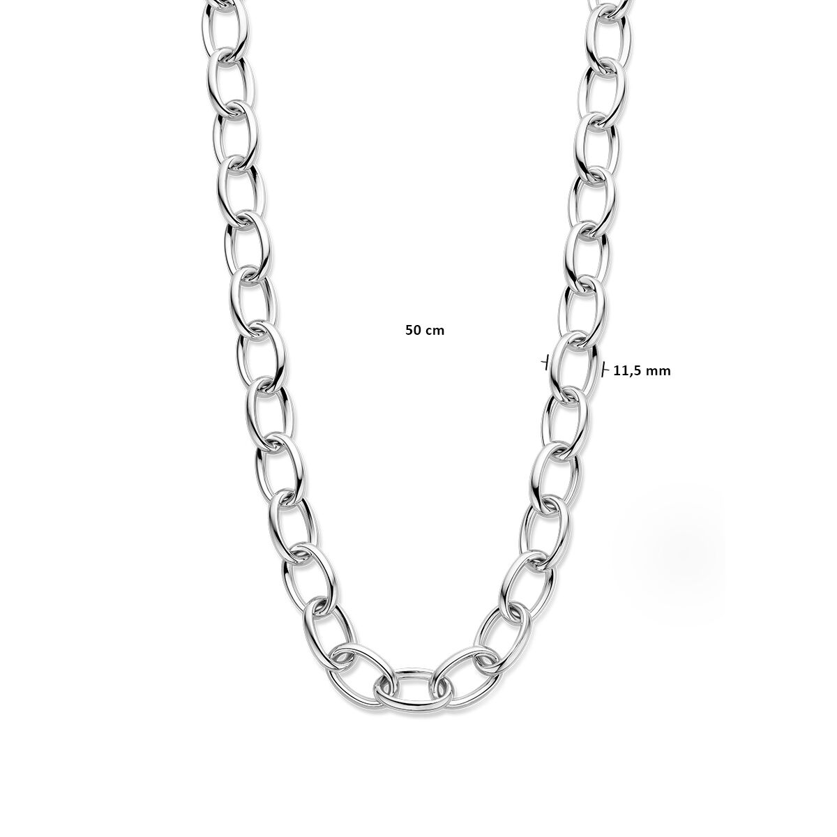 Zilveren Collier 11.5mm 50cm - Afbeelding 3