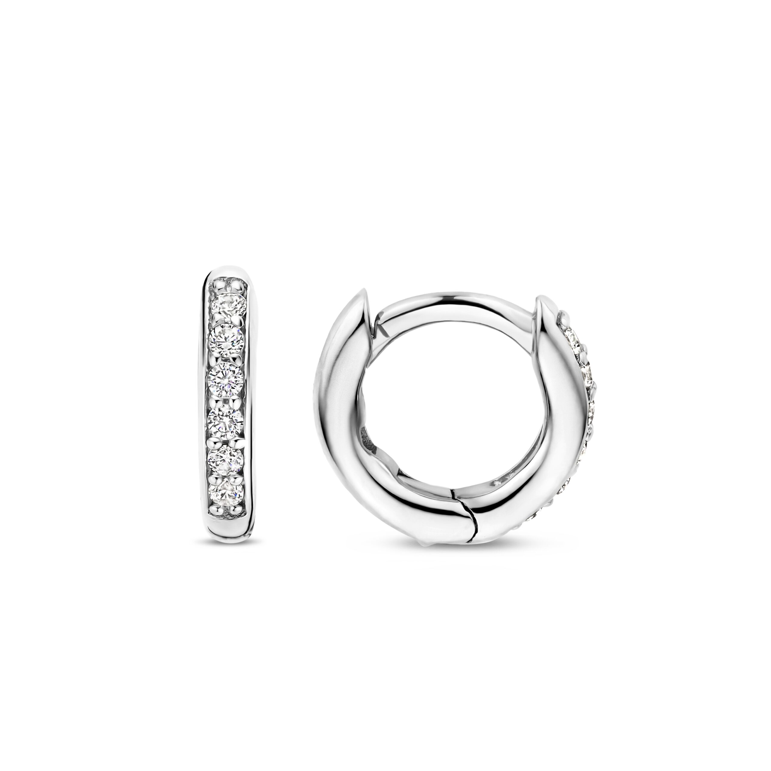 Tisento zilver oorringen zirkonia - Afbeelding 3