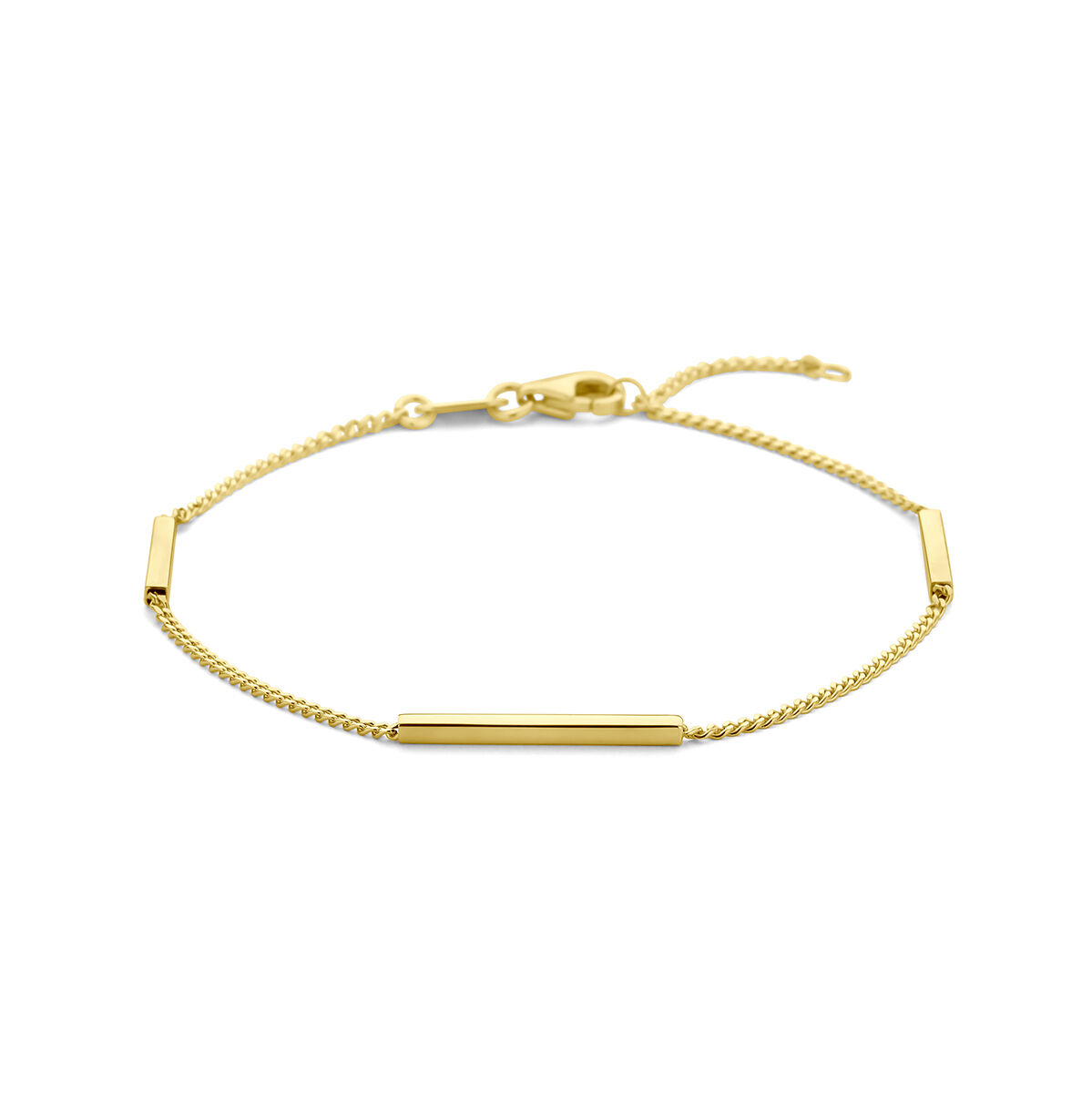 40.25906 KA goud gourmet armband met staafjes 17-19cm - Afbeelding 2