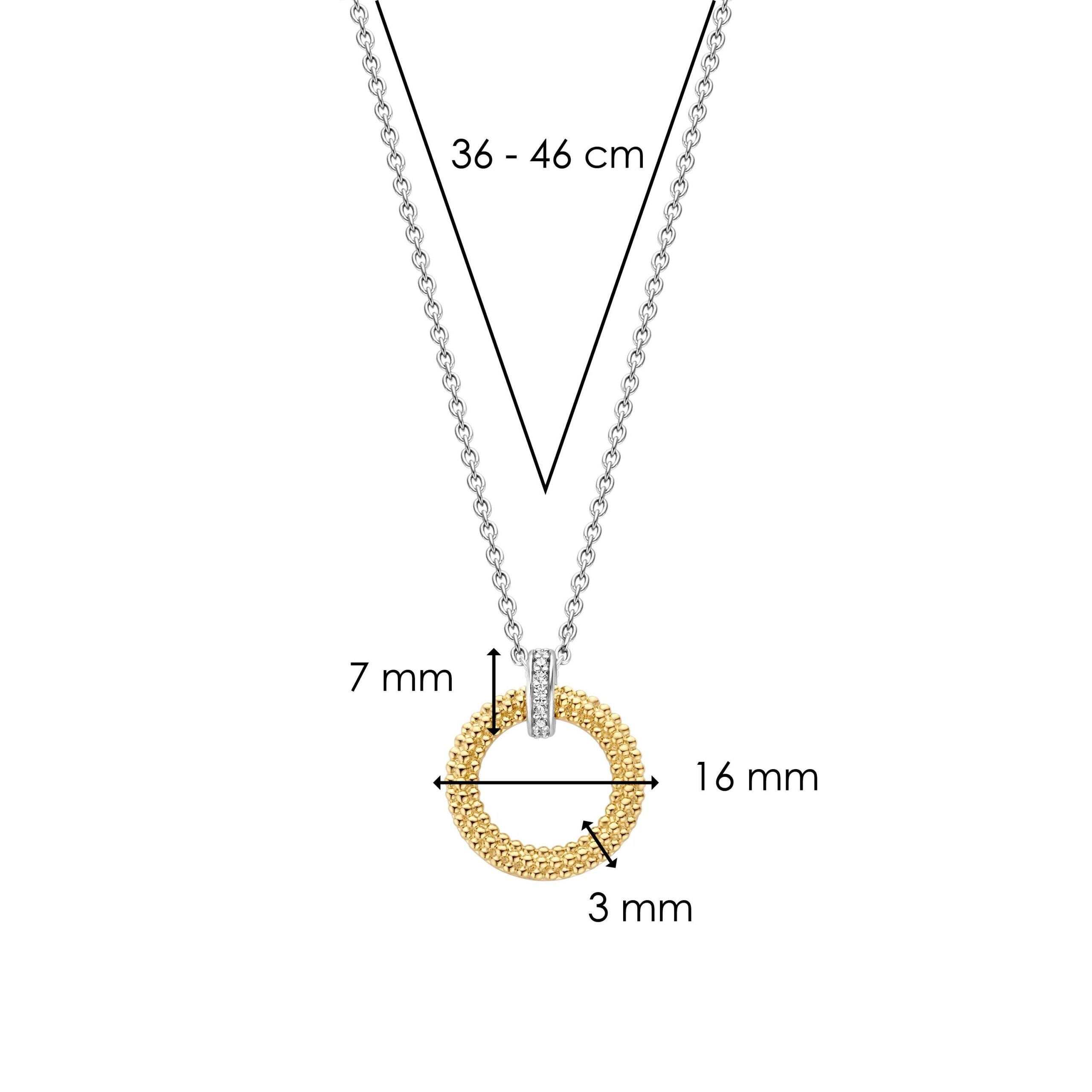Tisento zilveren-verguld collier met hanger - Afbeelding 4