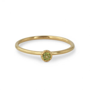 Campur goud op zilver ring peridot maat 54
