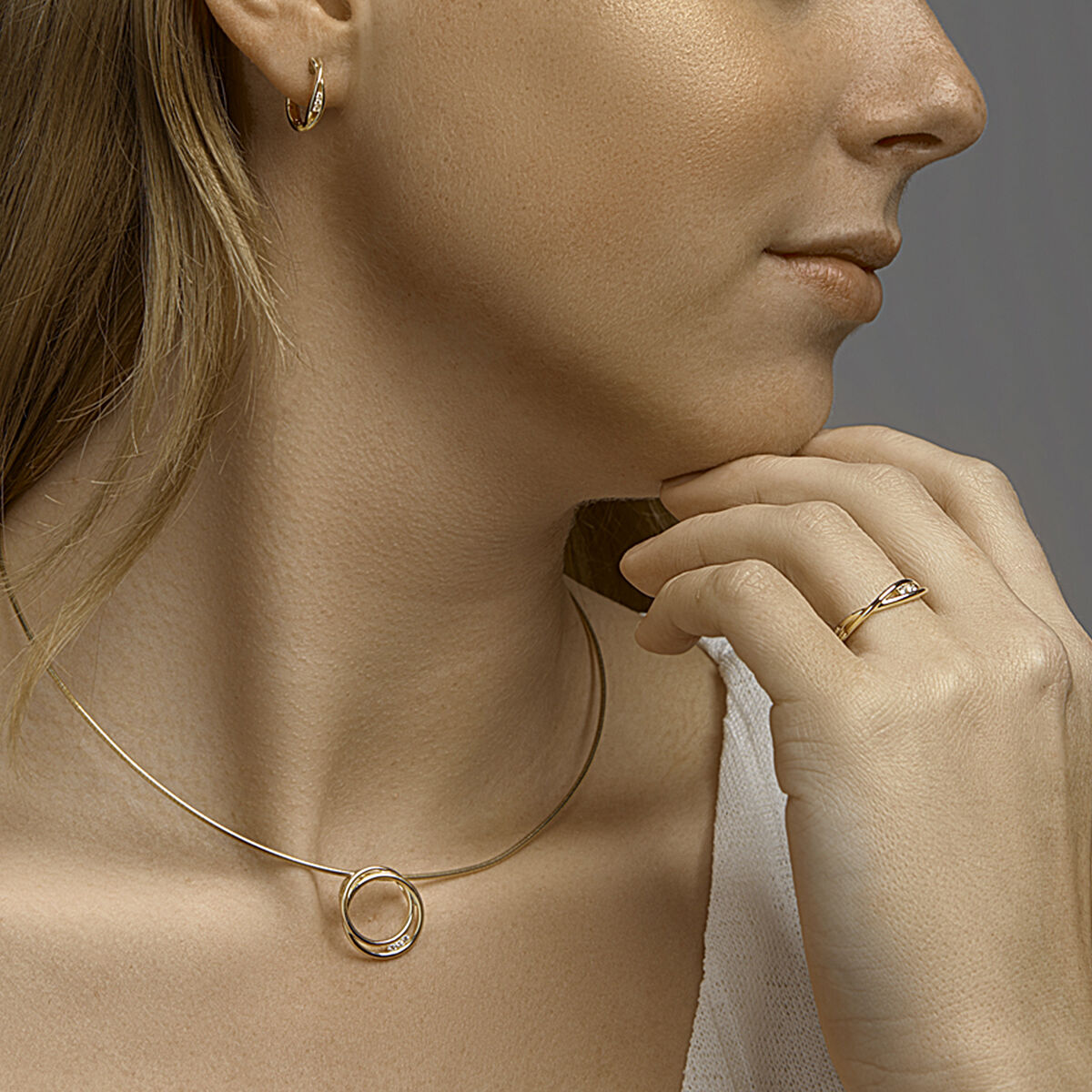 40.22844 KA gouden fantasie hanger 0.06 H-SI diamant - Afbeelding 3