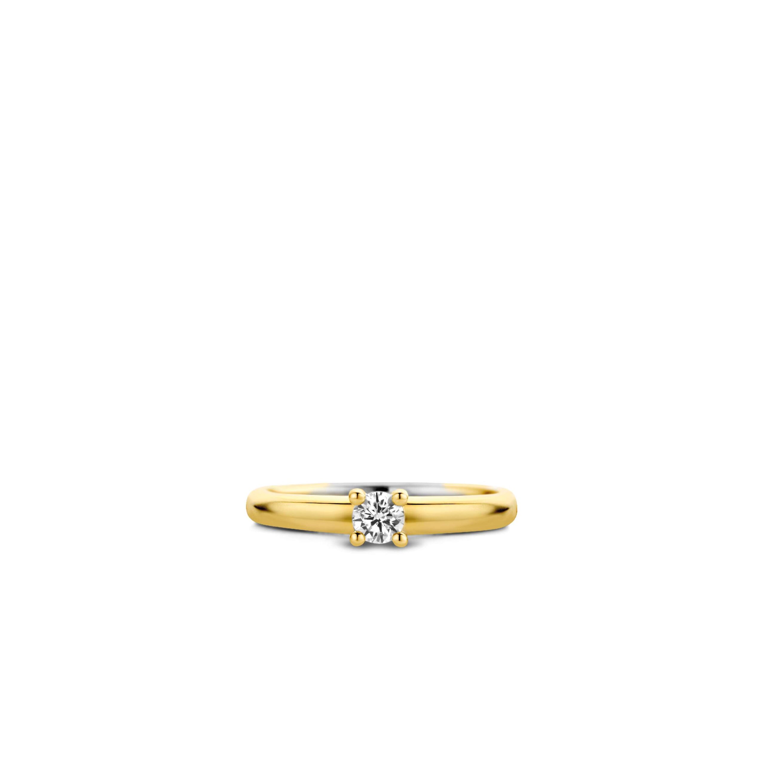 Tisento ring goud op zilver zirkonia maat 54 - Afbeelding 3