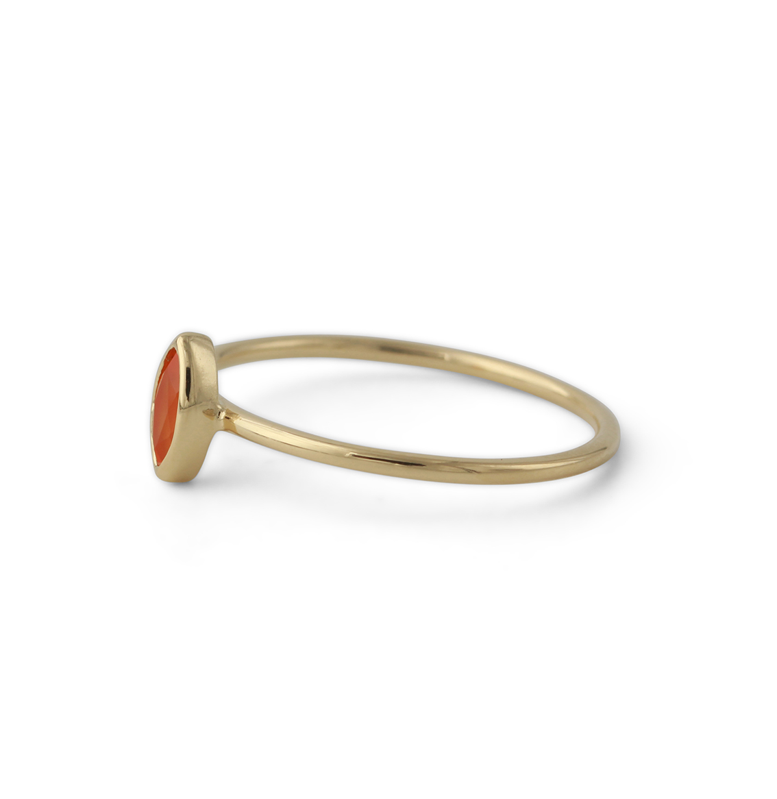 Campur goud op zilver ring carneool maat 52 - Afbeelding 2