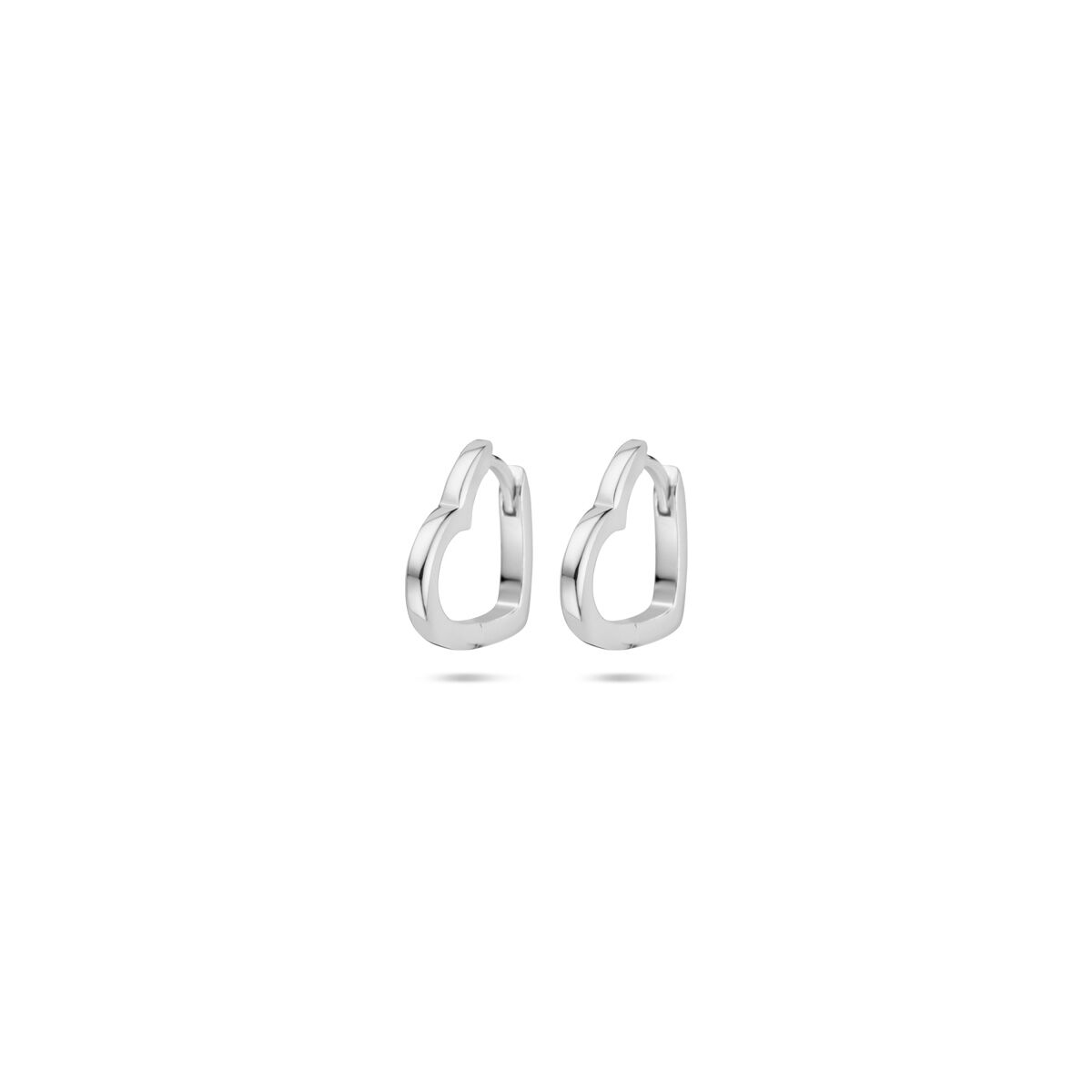 zilveren klapoorringen hart 2mm