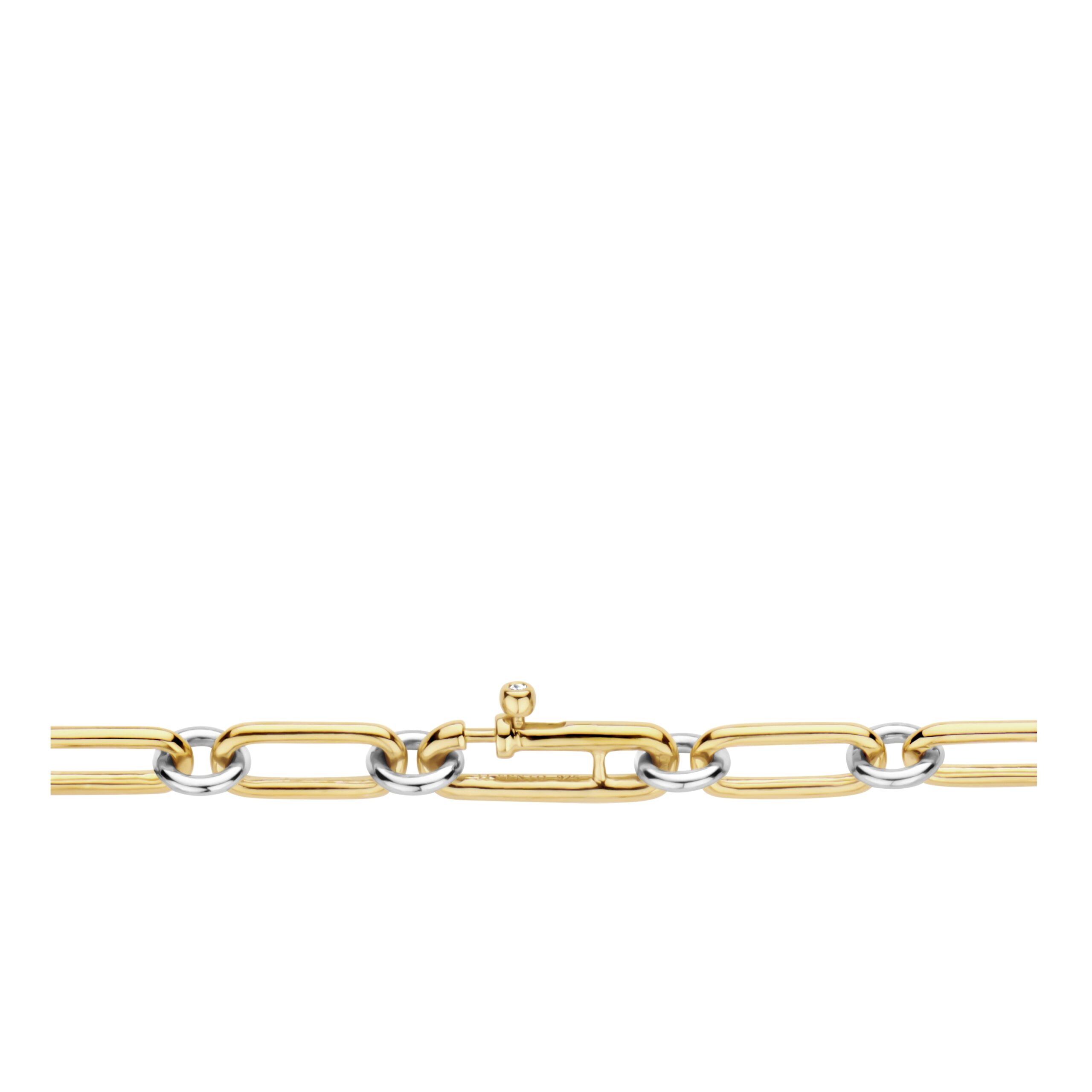 23056ZY Tisento armband zilver verguld paperclip - Afbeelding 3