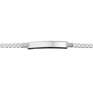 Zilveren plaatarmband gourmette 16 cm