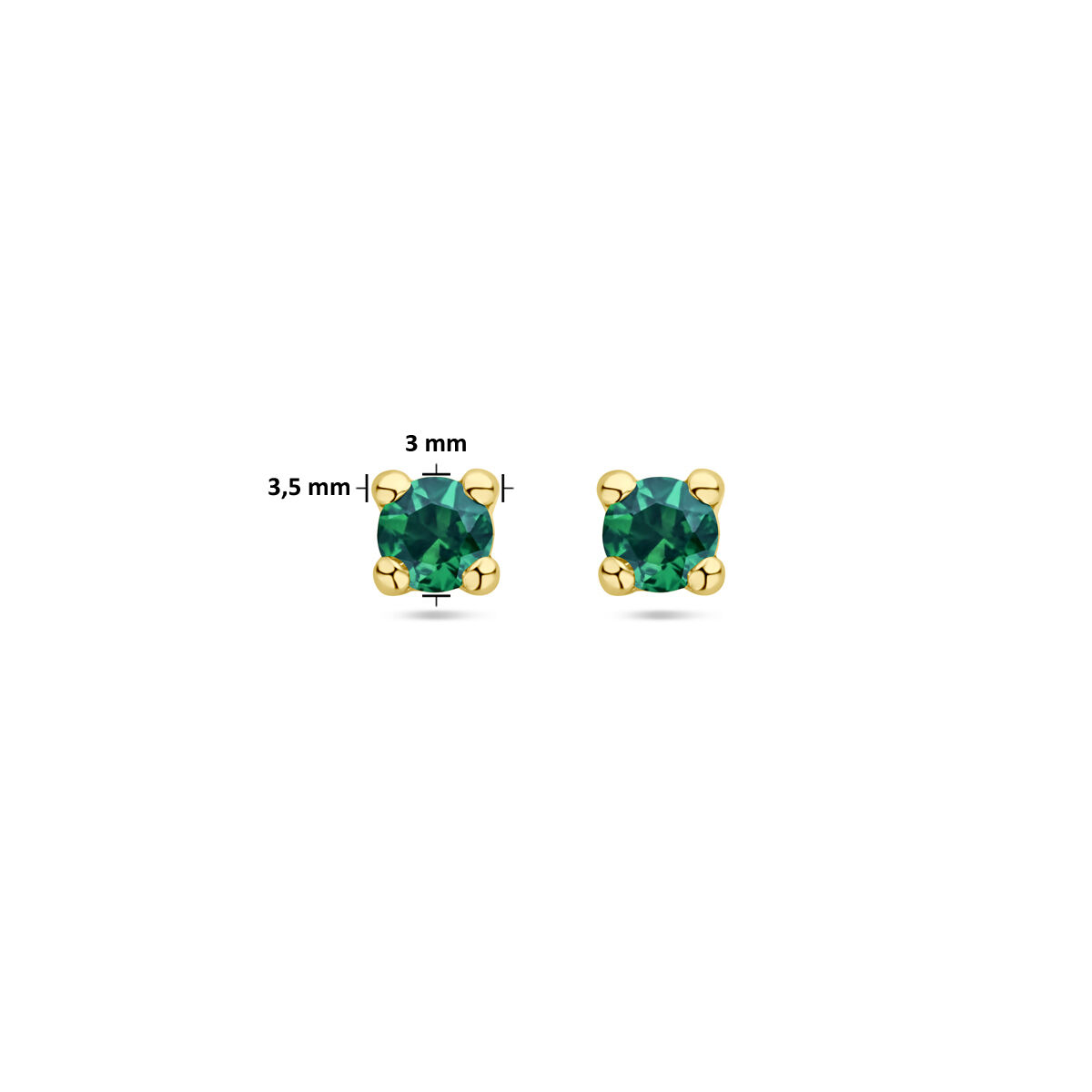 Geelgouden oorstekers groen - Afbeelding 3