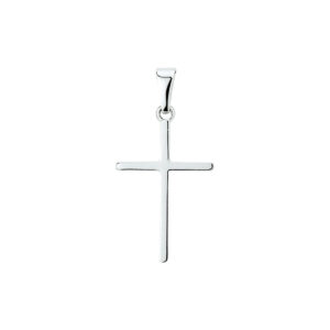 Hanger witgoud kruis 21x13mm