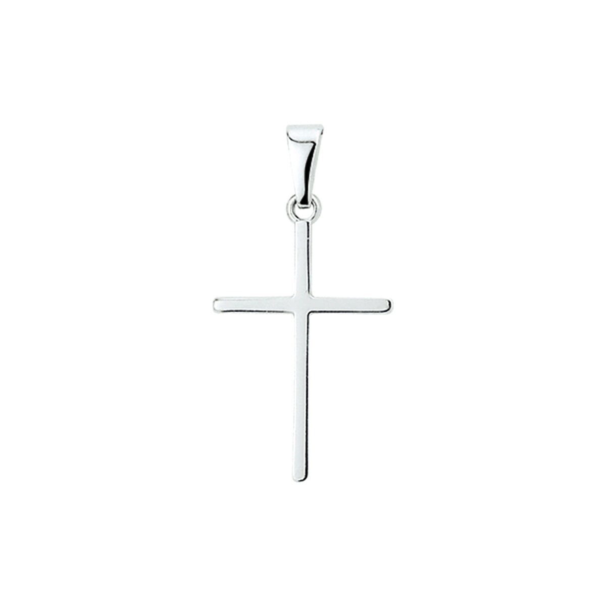 Hanger witgoud kruis 21x13mm