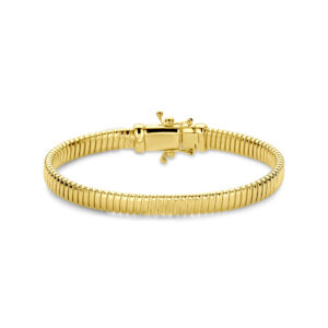 Geelgouden armband Tubogas 18,5cm 6mm