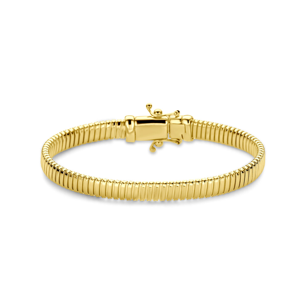 Geelgouden armband Tubogas 18,5cm 6mm