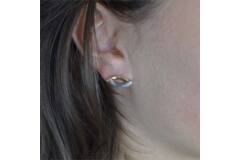 Boccia oorknoppen bicolor titanium - Afbeelding 2