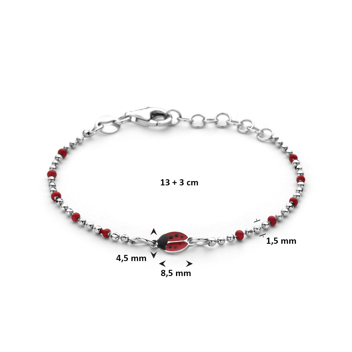 armband kind lieveheerstbeestje 13+3 cm - Afbeelding 3