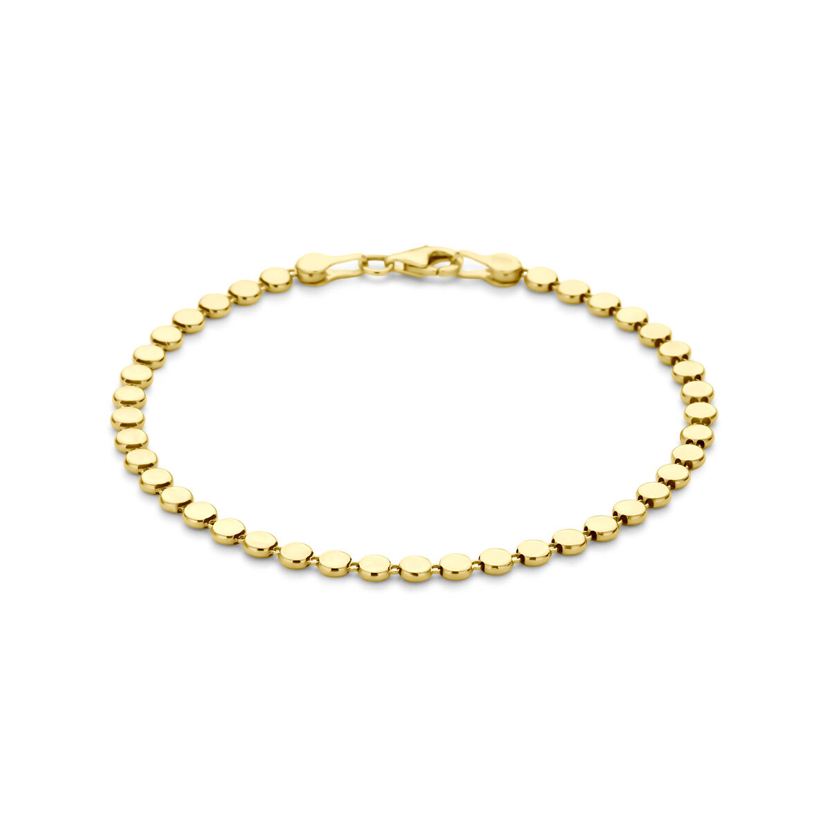 gouden armband bolletjes 18,5cm