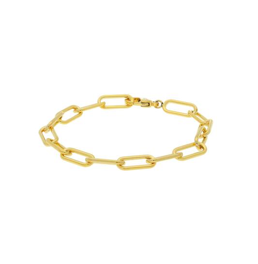 Boccia armband titanium paperclip goldplated 20,5 cm