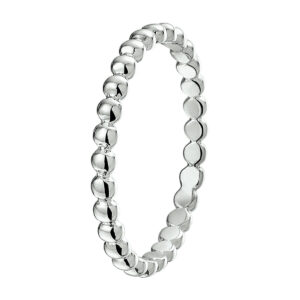 Zilveren ring bolletjes maat 15.25