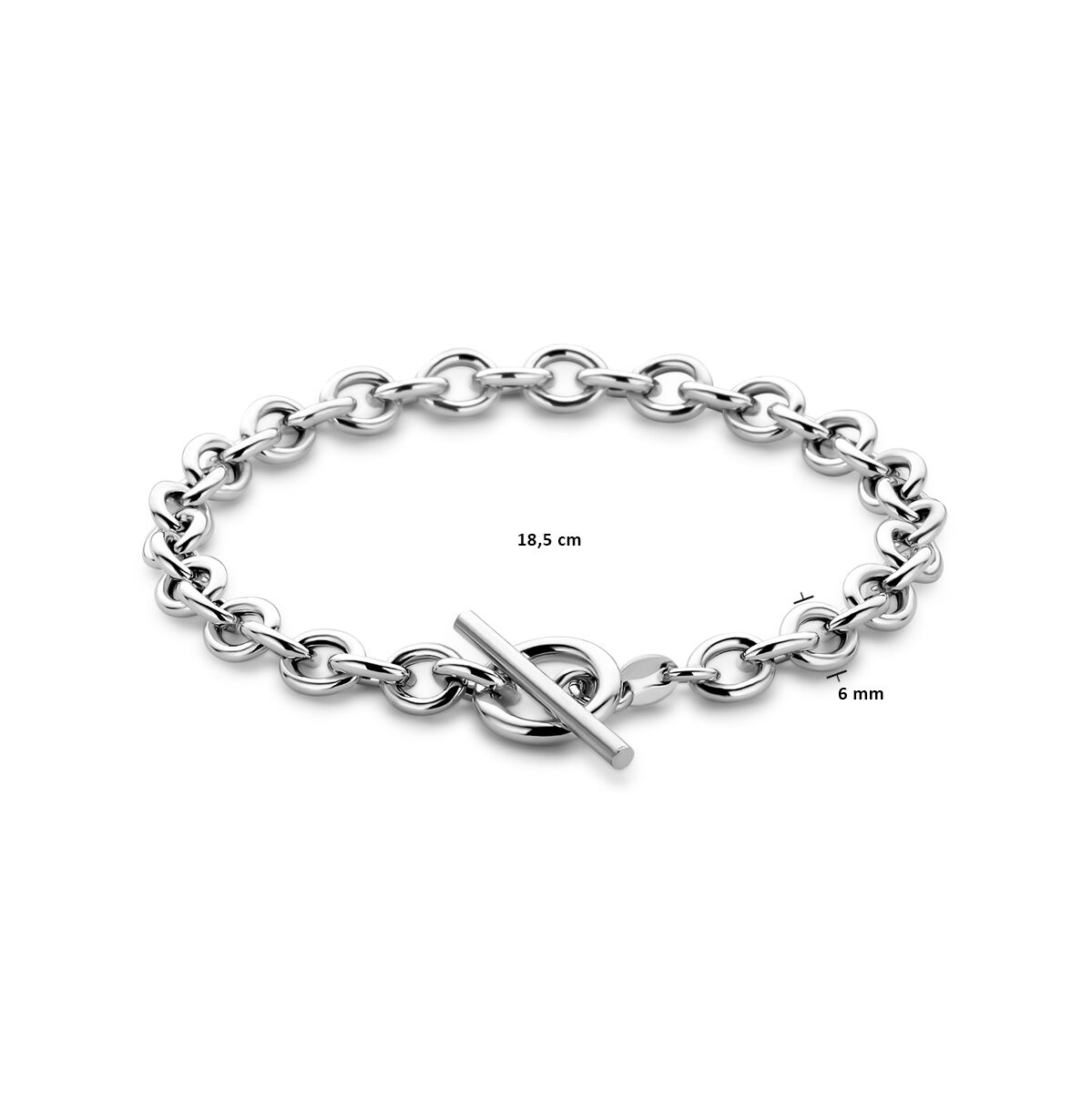 Zilveren armband met kapitelstokje 18,5cm - Afbeelding 3