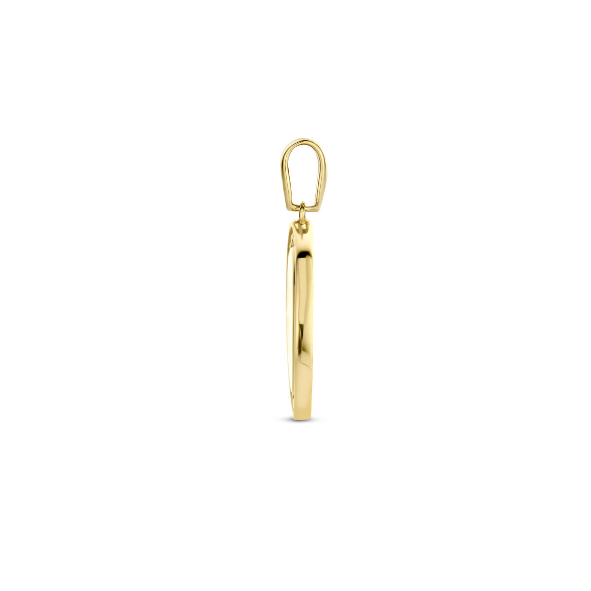 Geelgouden plaat hanger rond - Afbeelding 3