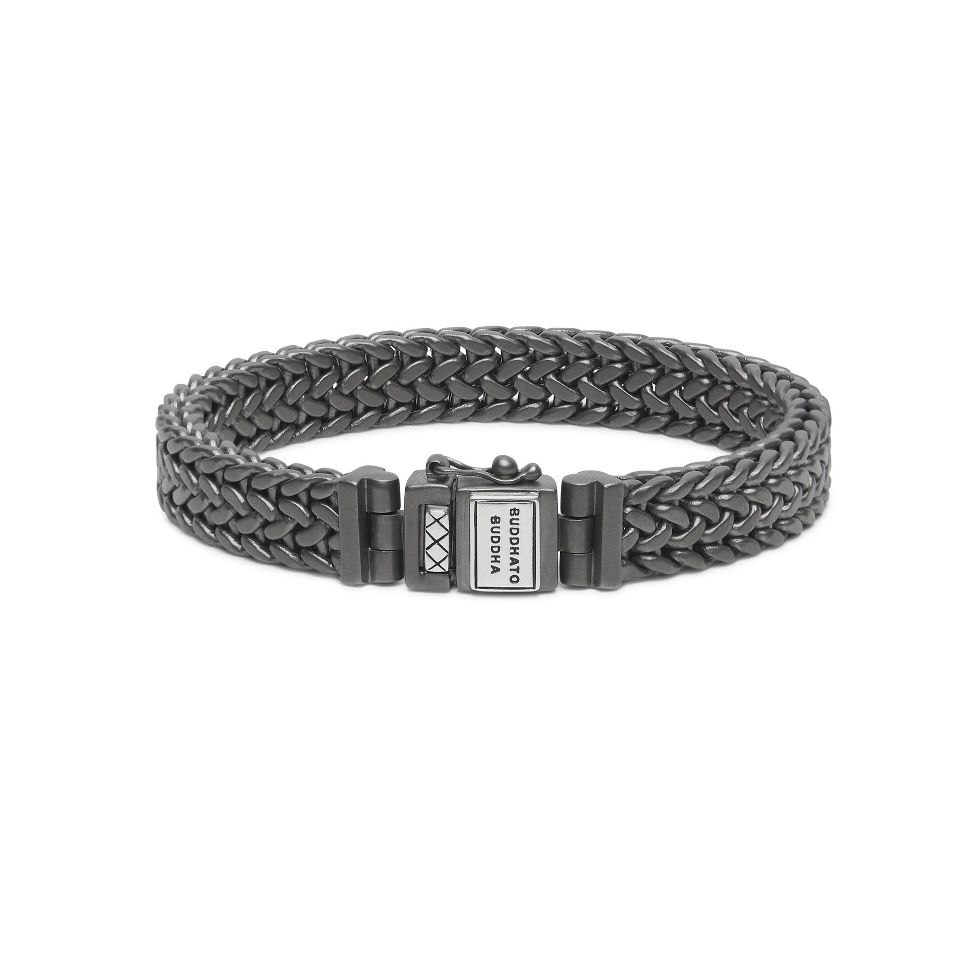 Buddha Julius armband Black Rhodium Zilver