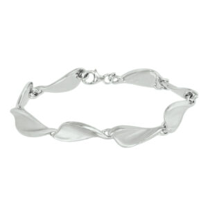 Armband zilver mat/poli 9mm 18.5cm