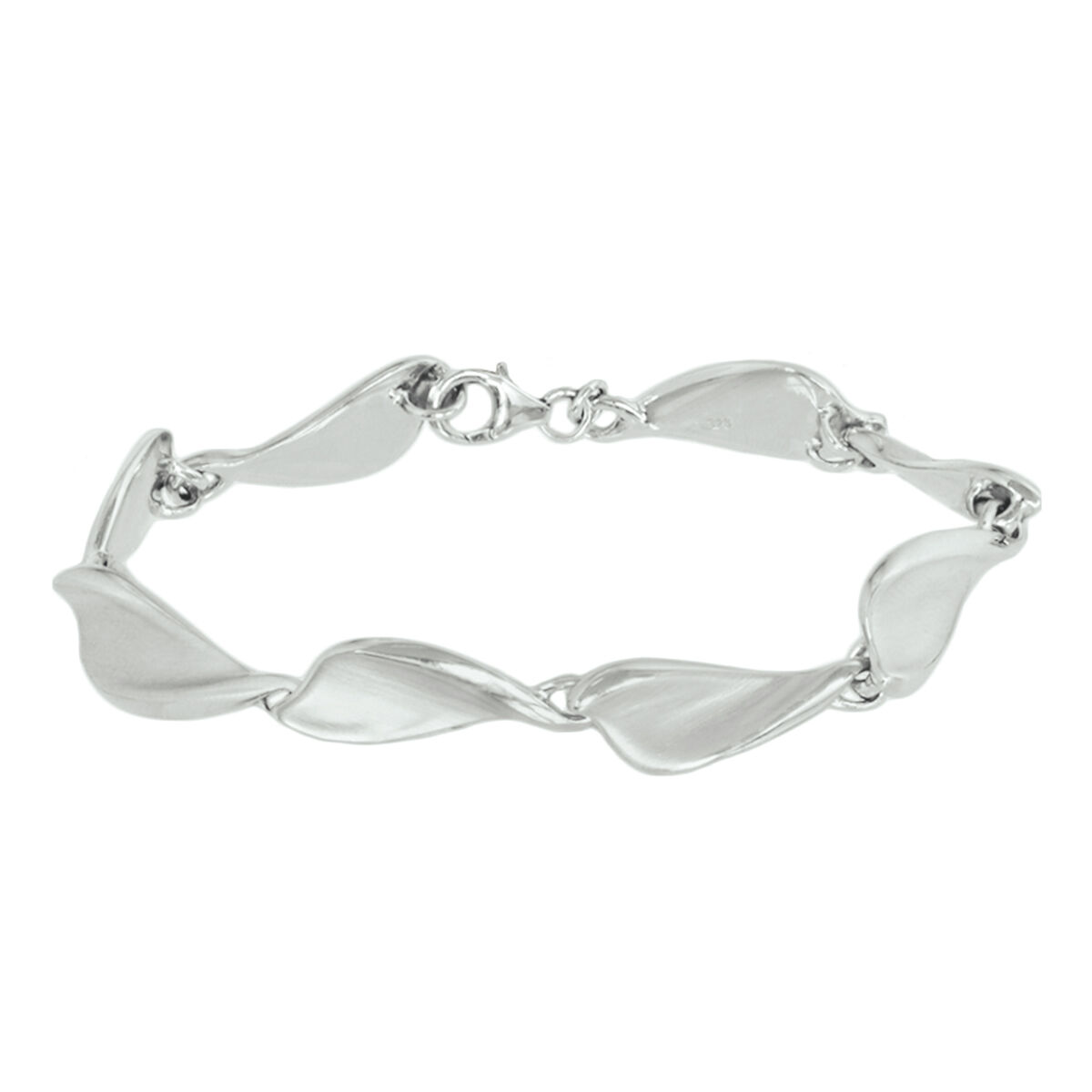 Armband zilver mat/poli 9mm 18.5cm