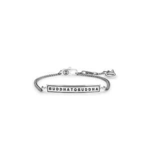 Buddha to Buddha enkelbandje Essential logo smal zilver maat S