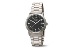 Boccia titanium herenhorloge zwarte wijzerplaat