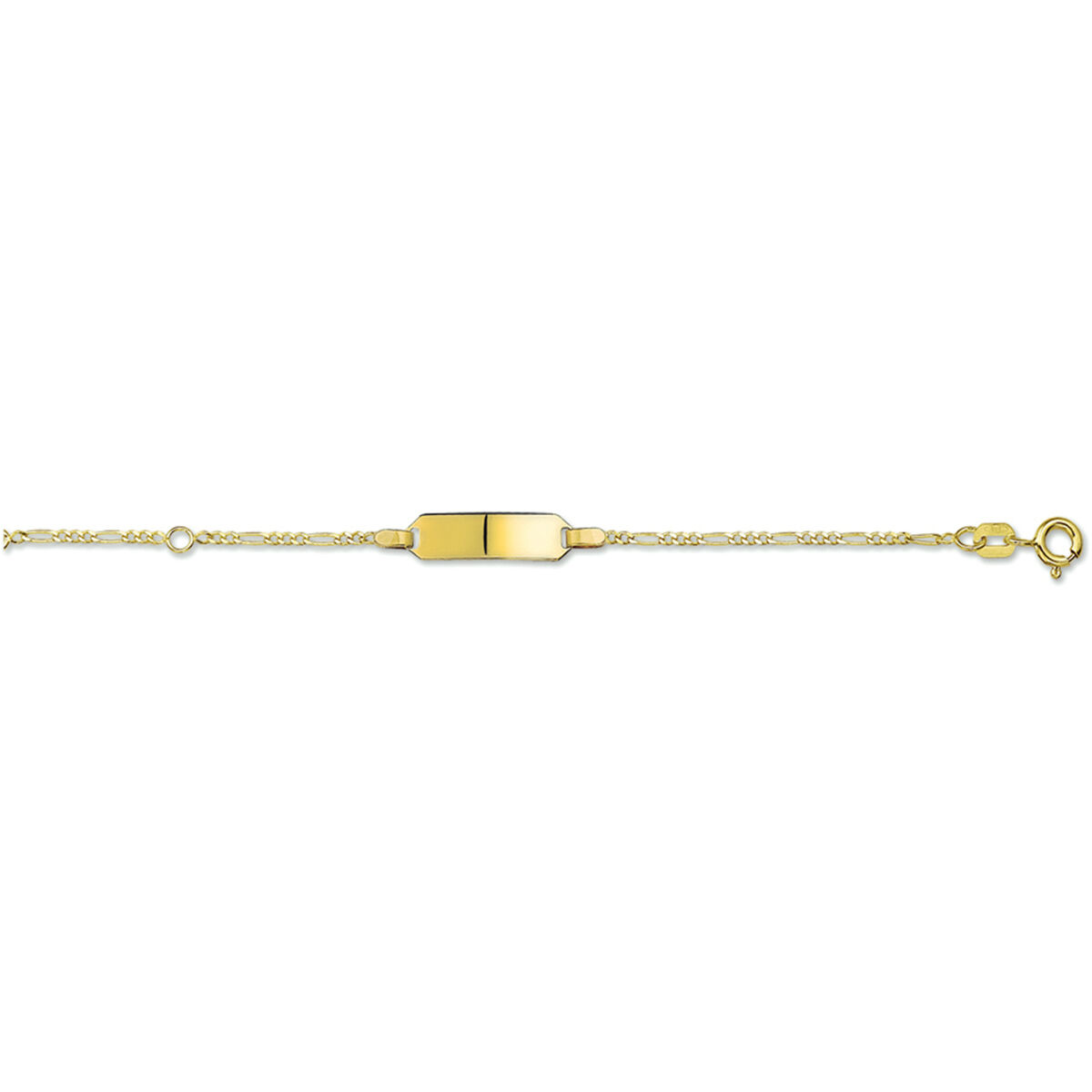 Geelgouden graveerarmband figaro 9-11 cm - Afbeelding 2