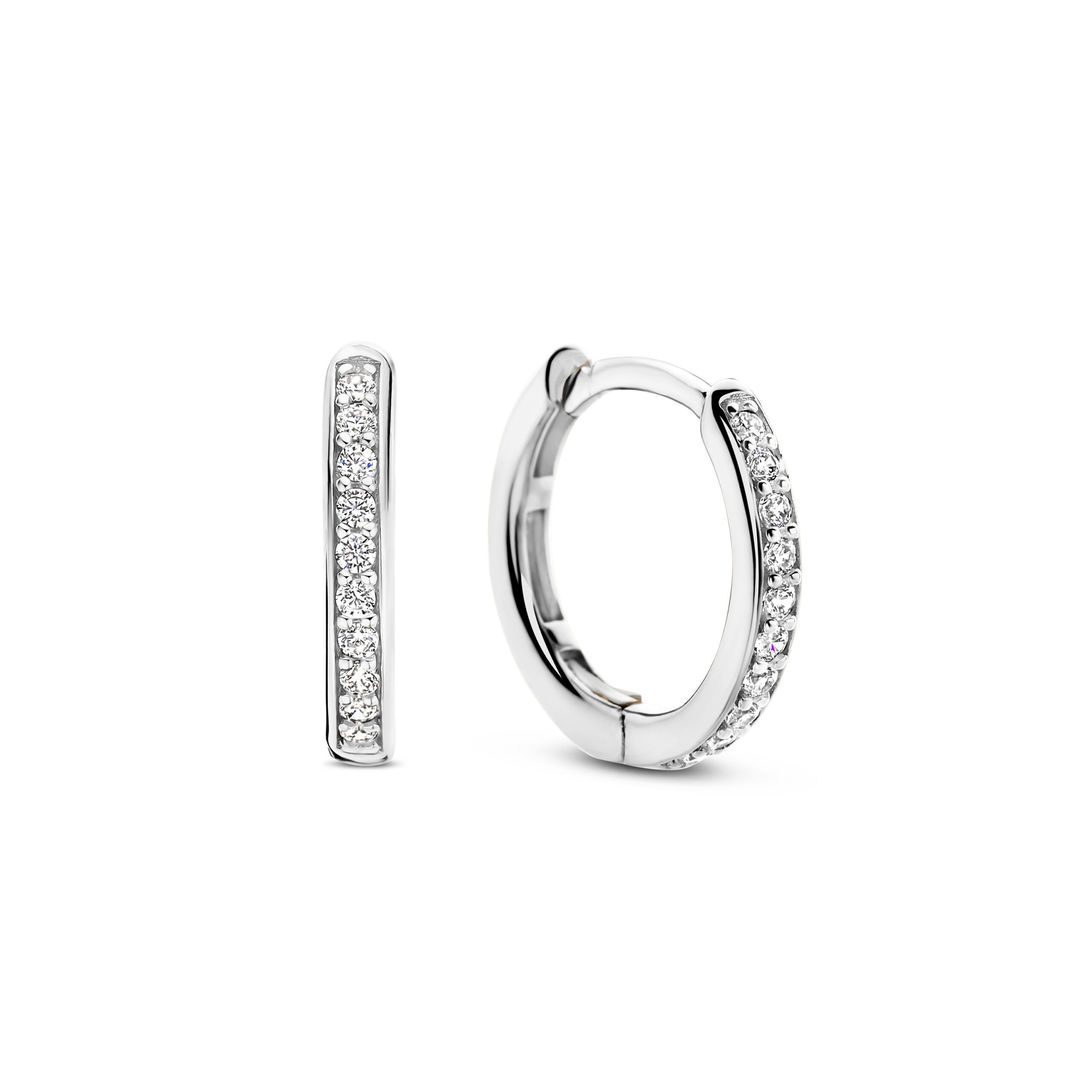 Tisento zilver oorringen zirkonia