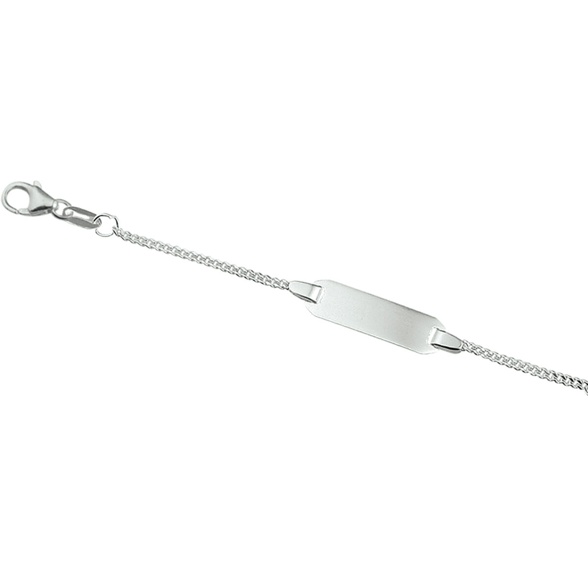 zilver plaatarmband gourmette kind 9-11 cm - Afbeelding 2