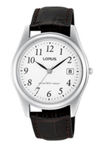 Lorus herenhorloge staal leren band