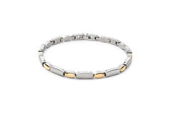 Boccia schakelarmband titanium bicolor 21cm