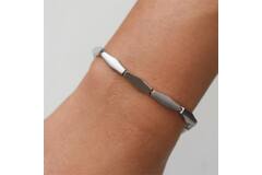 03039-01 Boccia armband titanium mat/glans 15-20 cm - Afbeelding 2