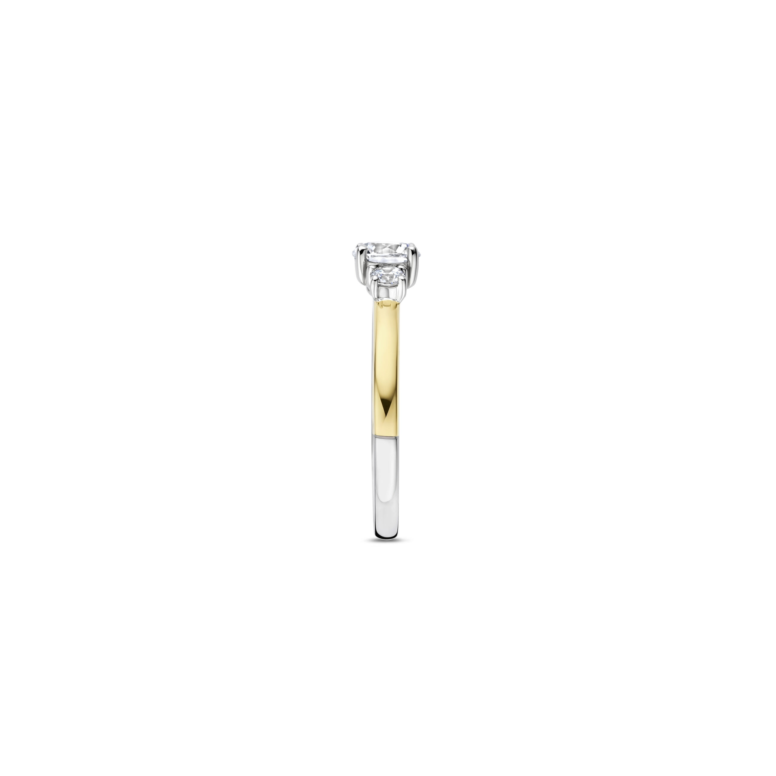 Tisento ring goud op zilver zirkonia maat 54 - Afbeelding 3