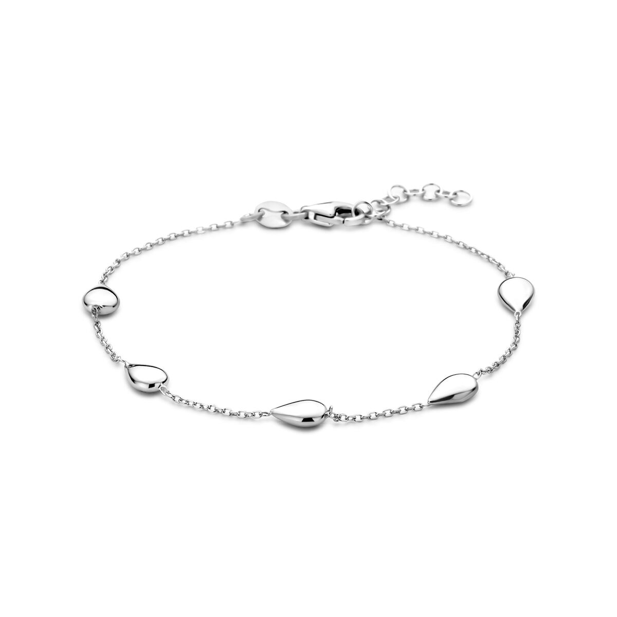Ziveren armband druppel 17+2mm