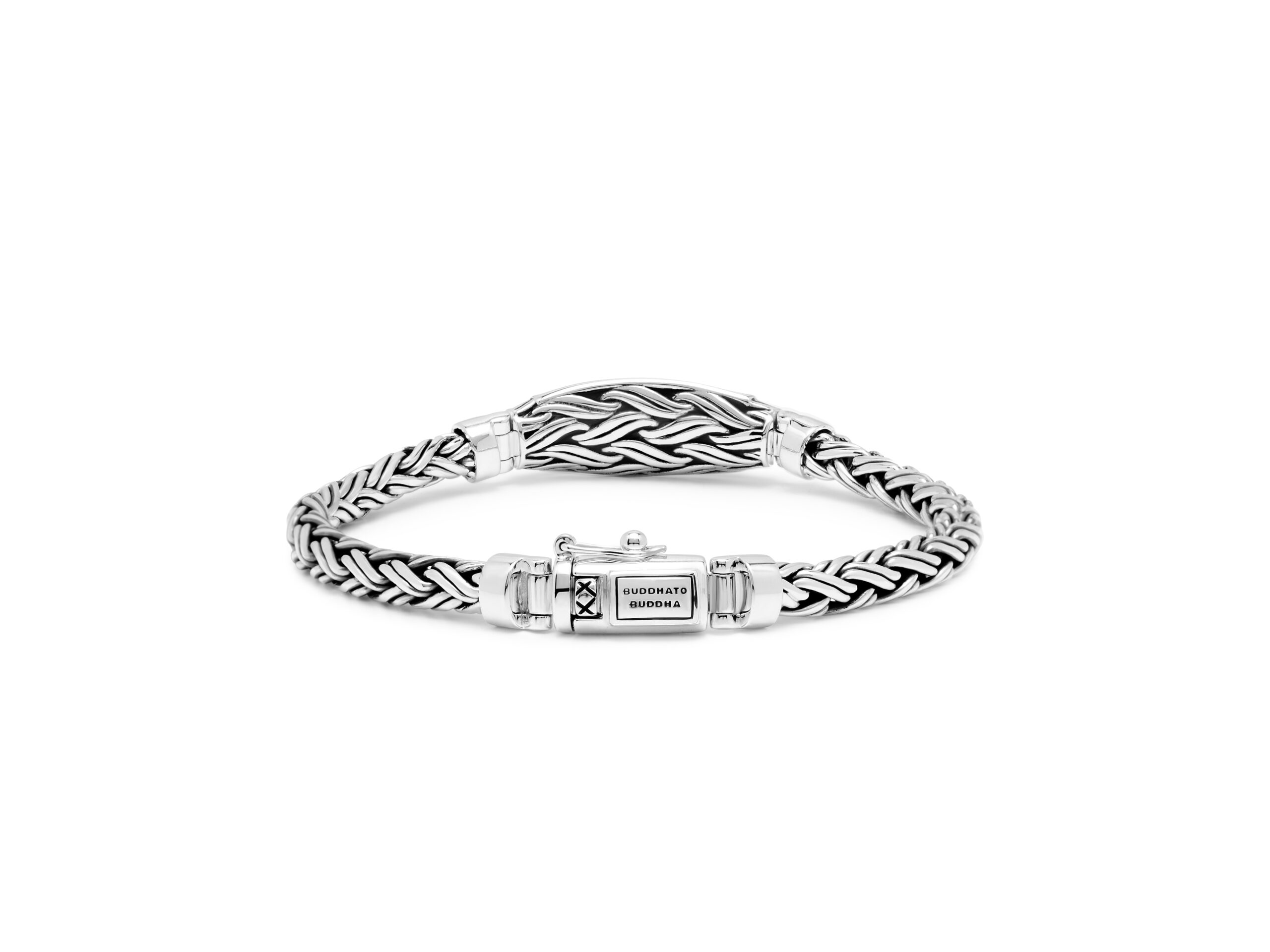 J171 D-Buddha to Buddha armband Katja XS black onyx zilver - Afbeelding 2