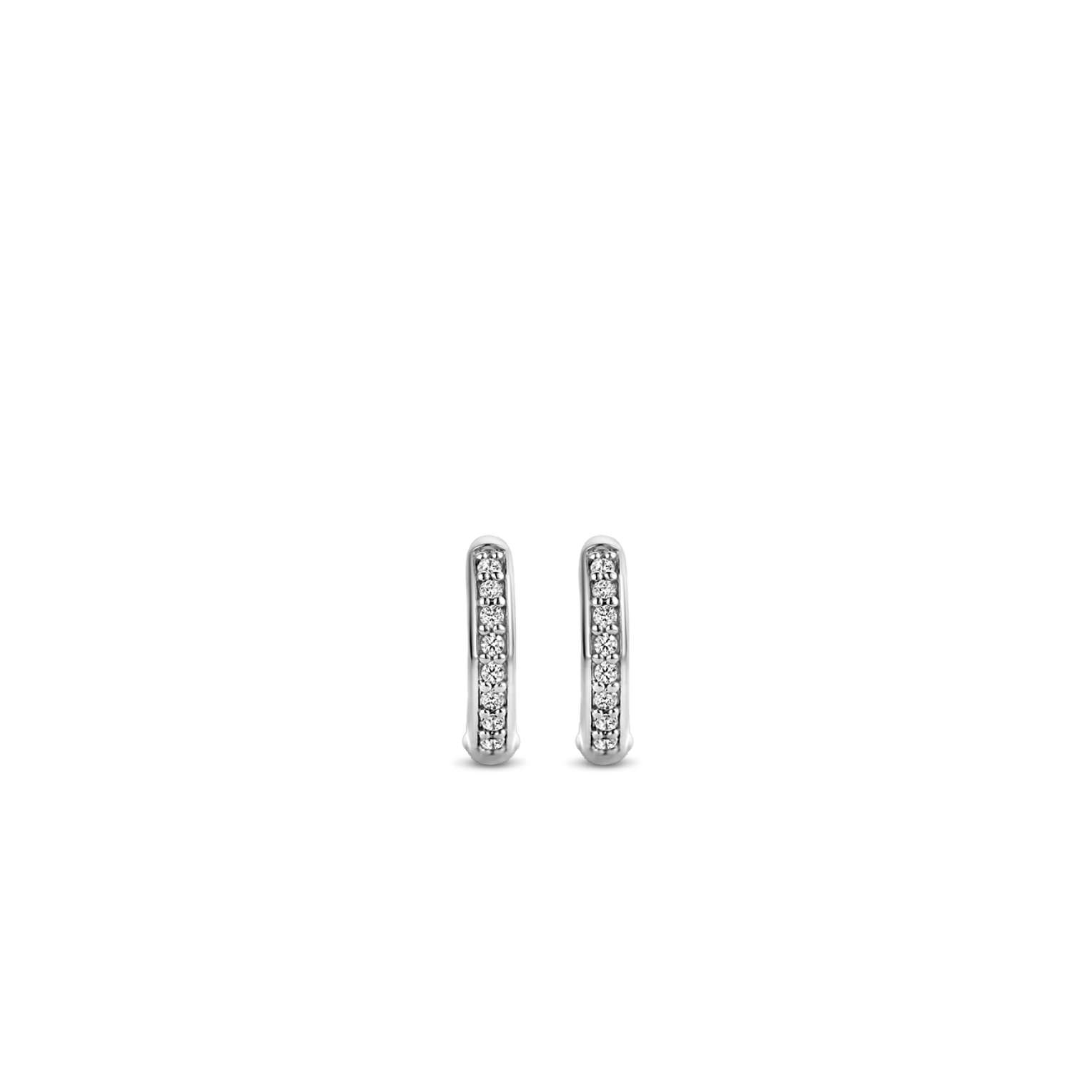 Tisento zilver oorringen zirkonia - Afbeelding 2