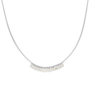 Zilveren collier Parels 42-45cm *