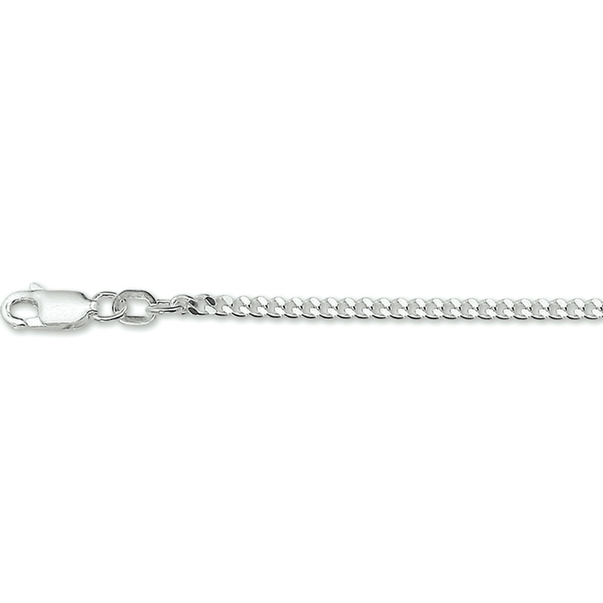 Zilveren collier gourmette 60 cm 2.4mm