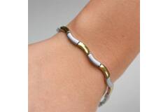 0370-02 Boccia armband bicolor titanium - Afbeelding 2