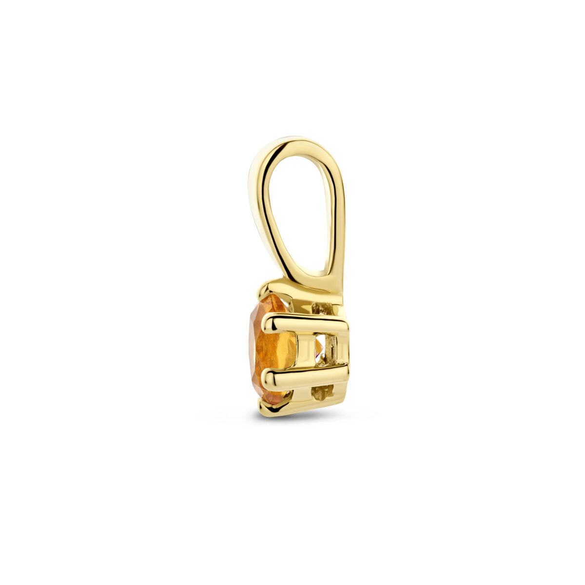 Geelgouden hanger november citrien - Afbeelding 3