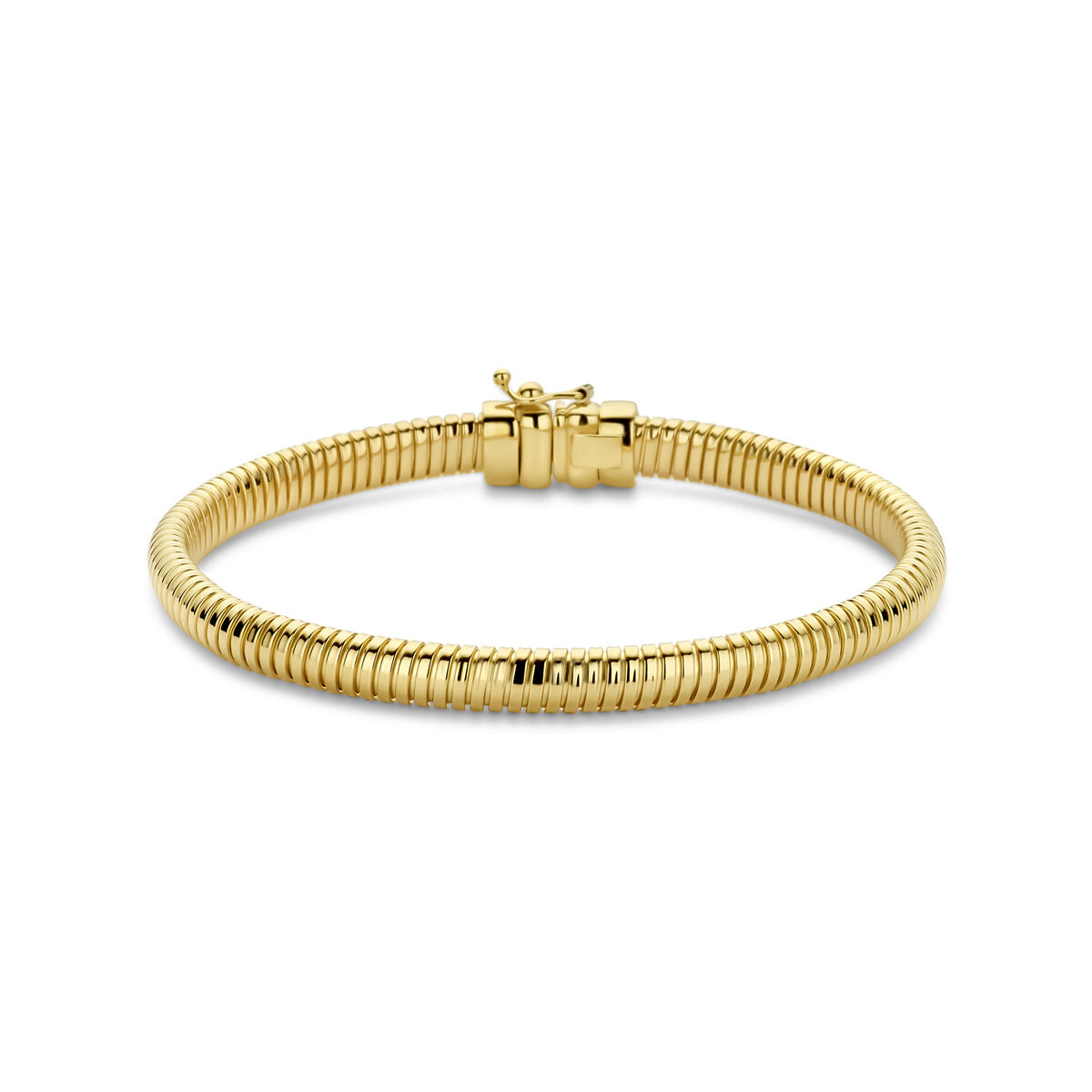 Geelgouden tubogas armband 18,5cm 10,8gr