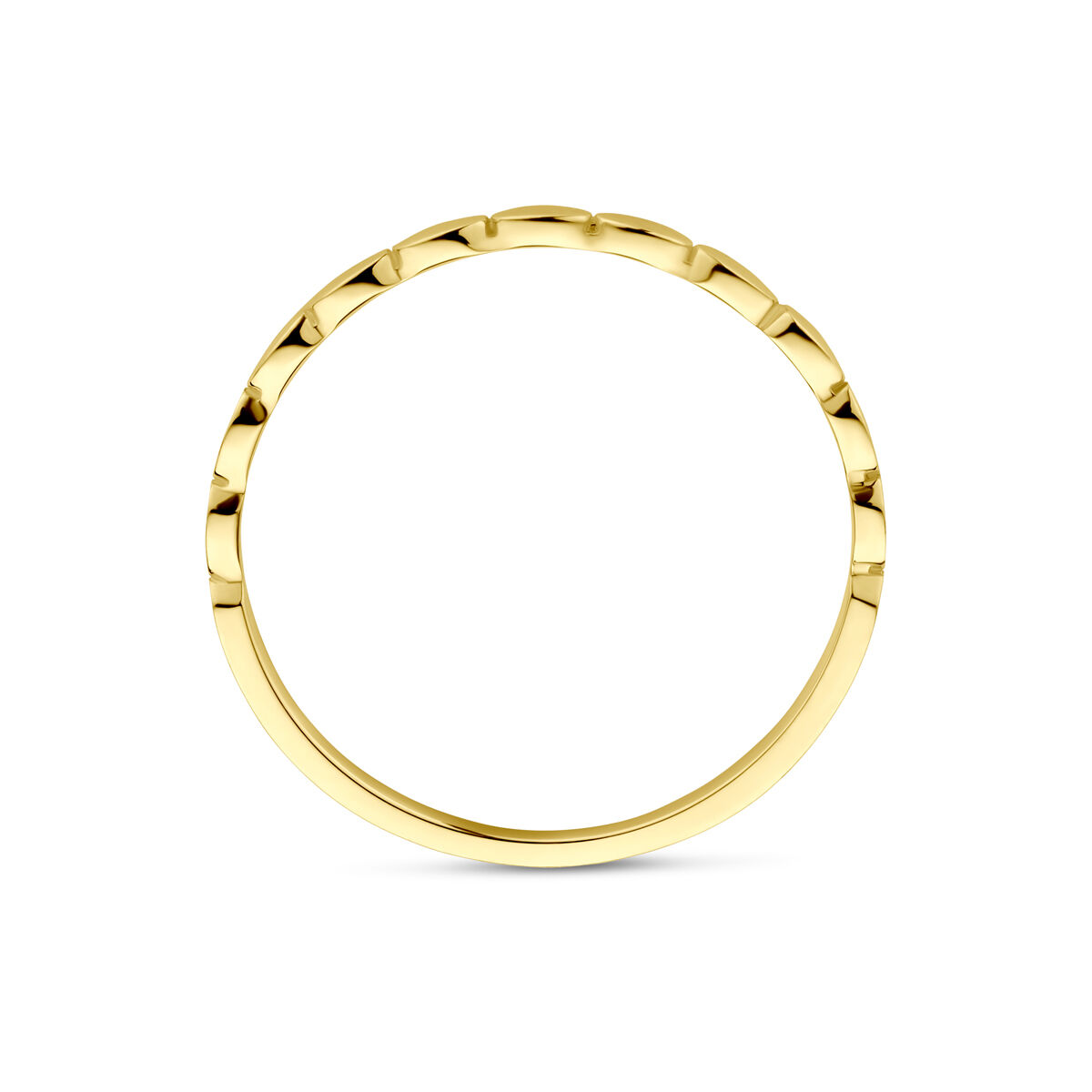 Geelgoud fantasiering 1.5mm maat 17.25 - Afbeelding 3