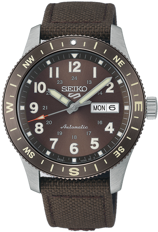 Seiko 5 Herenhorloge automaat bruine wijzerplaat 100m WR