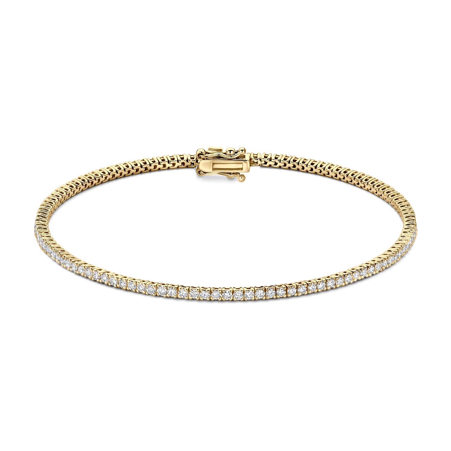 Blush Geelgouden tennisarmband met LAB diamant 1.60 TW.VS 17cm
